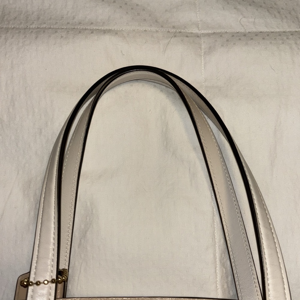 Coach Nina Two-Tone Croc Embossed Leather Structured Tote Handbag - Picture 8 of 9